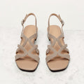 The Interlocking Grace: Handcrafted Genuine Leather Strap Sandal