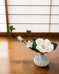 The Japandi Magnificence: Premium Handcrafted Artificial Magnolia & Branch Ikebana Arrangement