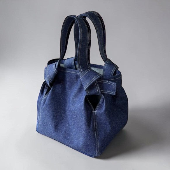 The Messenger of Serendipity: Bespoke Hand-Dyed Artisan Denim Couture Tote