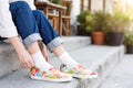 The Island Breeze Slip-On: One-of-a-Kind Textile Art Canvas Shoes