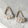 Nature's Wearable Art: Rare Baroque Pearl & Textured Geometric Earrings in 14K Gold, SV925 or  Surgical Stainless Steel