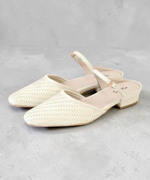 Effortless Elegance: Handcrafted Japanese Mesh Square-Toe Mule