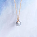 The Ocean Serenity: Rare Pale Blue-Gray Freshwater Pearl Jewelry Necklace