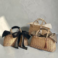 Where Function Meets Hand-Woven Couture: An Exclusive 5-Piece Basket Bag Ensemble with a Washable Kurashiki Canvas Pouch