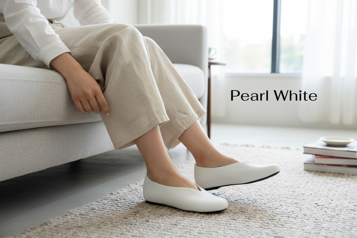 The Architecture of Elegance: Bespoke V-Cut Flannel & Linen Comfort Shoes
