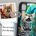 One of a Kind, Just Like Them: Bespoke Mother of Pearl Pet Portrait Tough iPhone Case