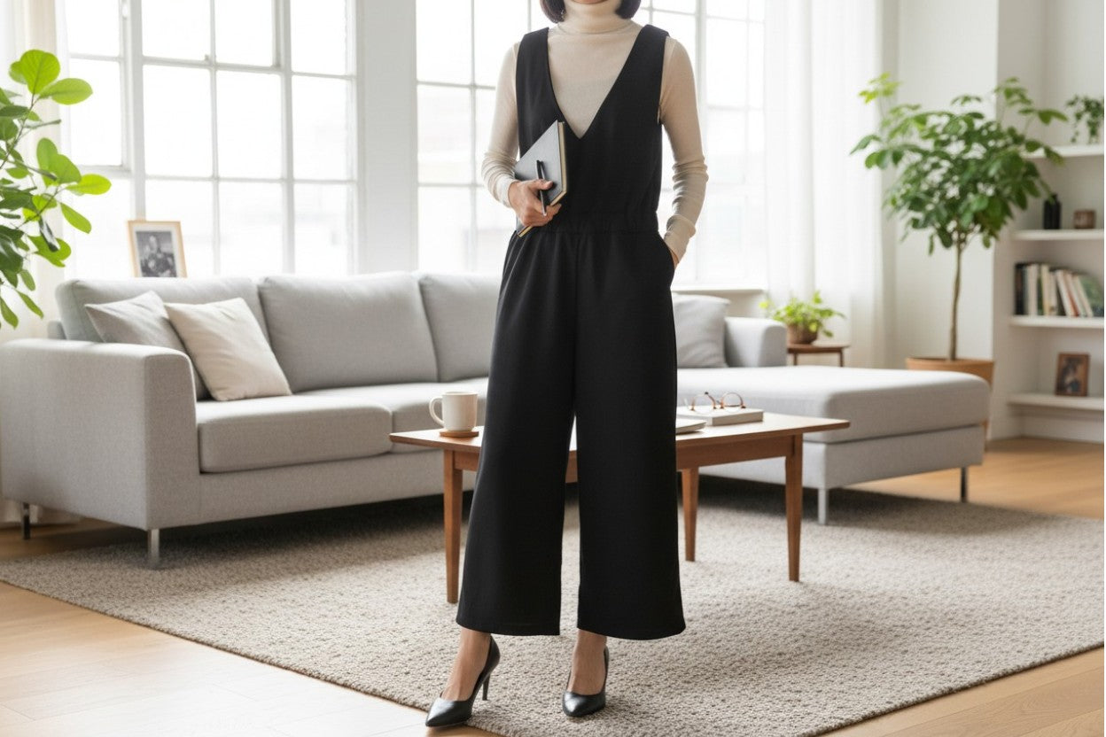 Der stressfreie All-in-One: Architektonischer Poncte Jumpsuit für die moderne Berufstätige