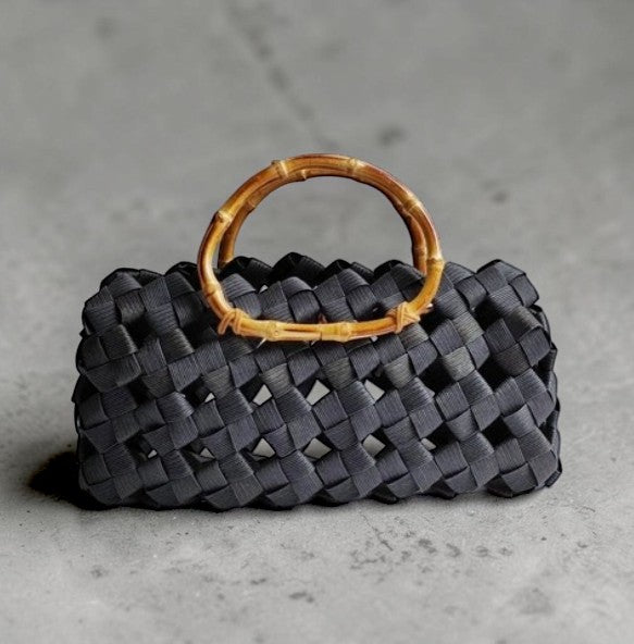 The Artisan Bamboo Basket: Hand-Woven Japanese Craft Tape Tote in Your Color