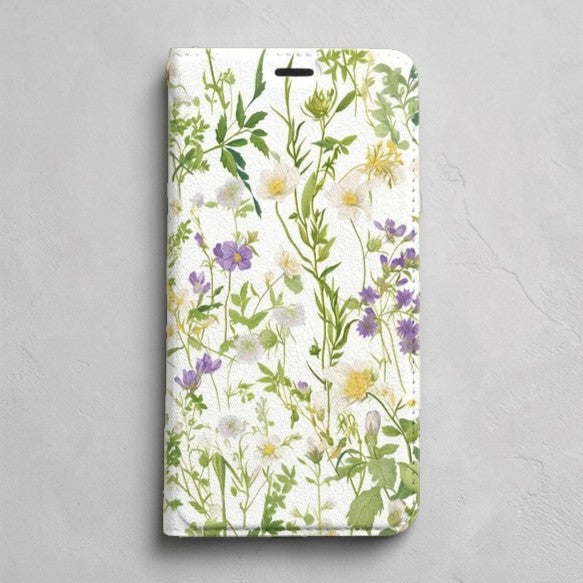 The Sunlit Botanical Meadow: Handcrafted Folio iPhone Case