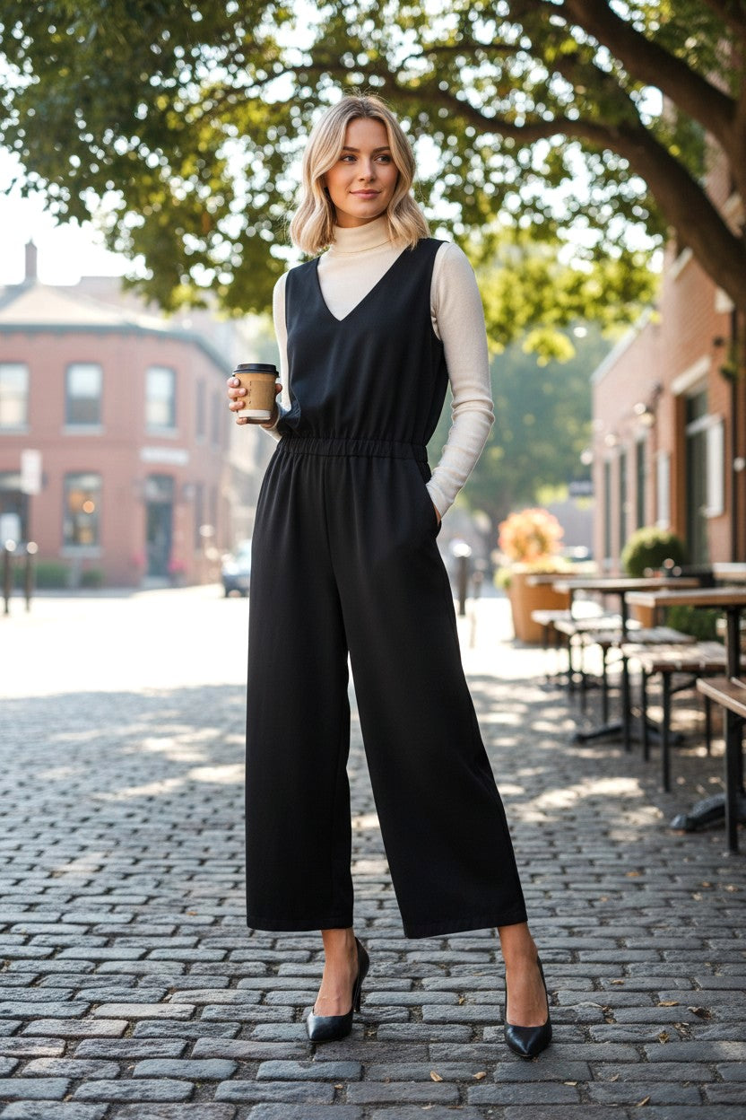 Der stressfreie All-in-One: Architektonischer Poncte Jumpsuit für die moderne Berufstätige