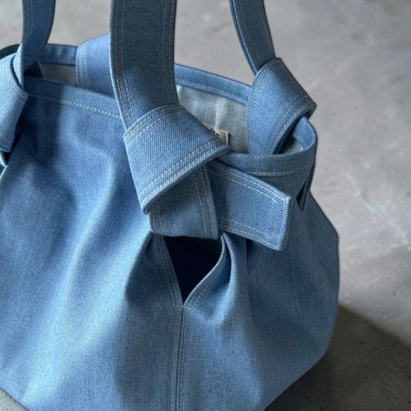 The Messenger of Serendipity: Bespoke Hand-Dyed Artisan Denim Couture Tote