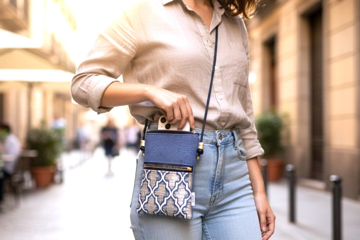 The Heritage Moroccan Tapestry Compact Double-Pocket Crossbody