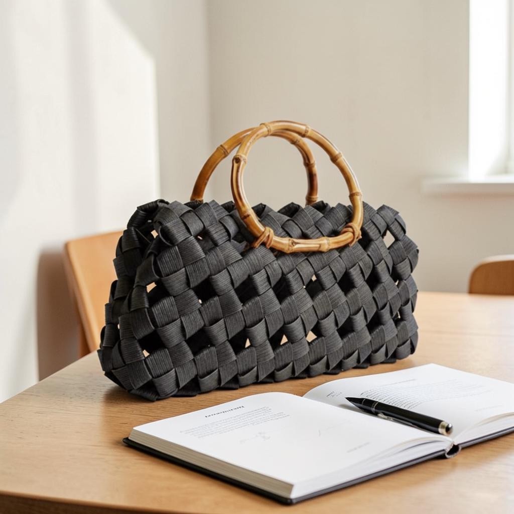 The Artisan Bamboo Basket: Hand-Woven Japanese Craft Tape Tote in Your Color