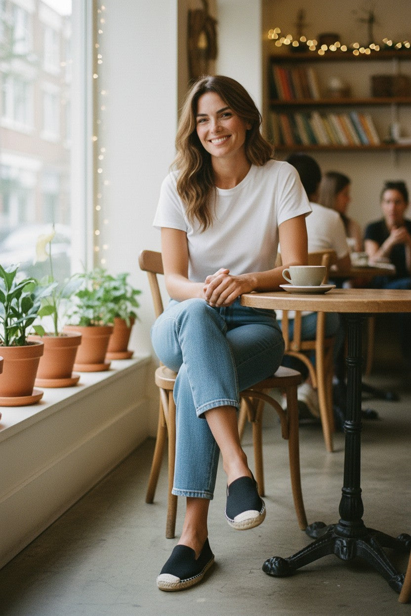 Effortless Summer Comfort:Handcrafted Breathable Jute Slip-On Beige