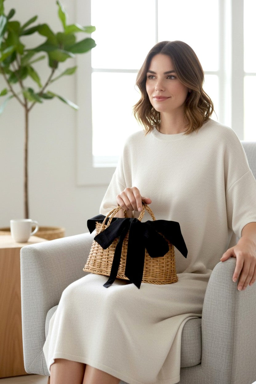 Where Function Meets Hand-Woven Couture: An Exclusive 5-Piece Basket Bag Ensemble with a Washable Kurashiki Canvas Pouch