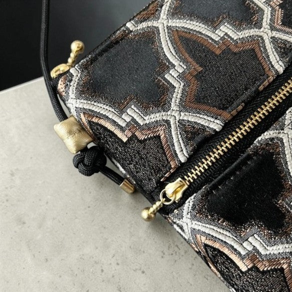 The Heritage Moroccan Tapestry Compact Double-Pocket Crossbody