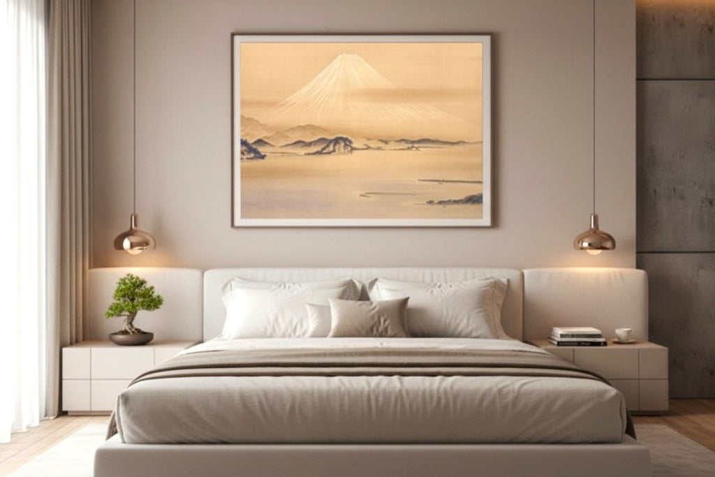 Sacred Solitude:Vintage Japanese Nihonga Mount Fuji Art Poster