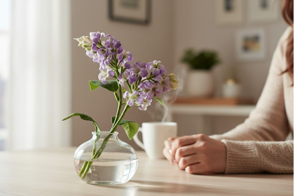 The Messenger of Serendipity: Everlasting Magical Water Premium Lilac Floral Art
