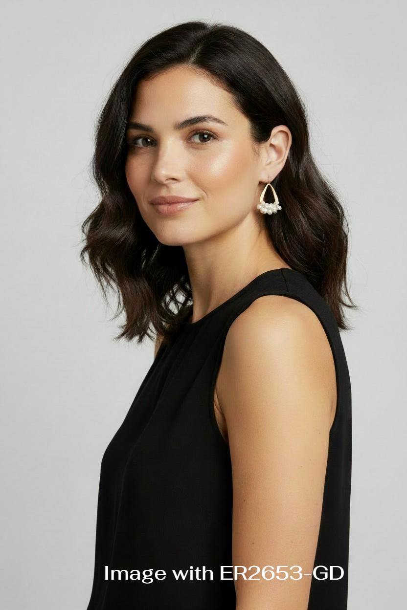 Nature's Wearable Art: Rare Baroque Pearl & Textured Geometric Earrings in 14K Gold, SV925 or  Surgical Stainless Steel