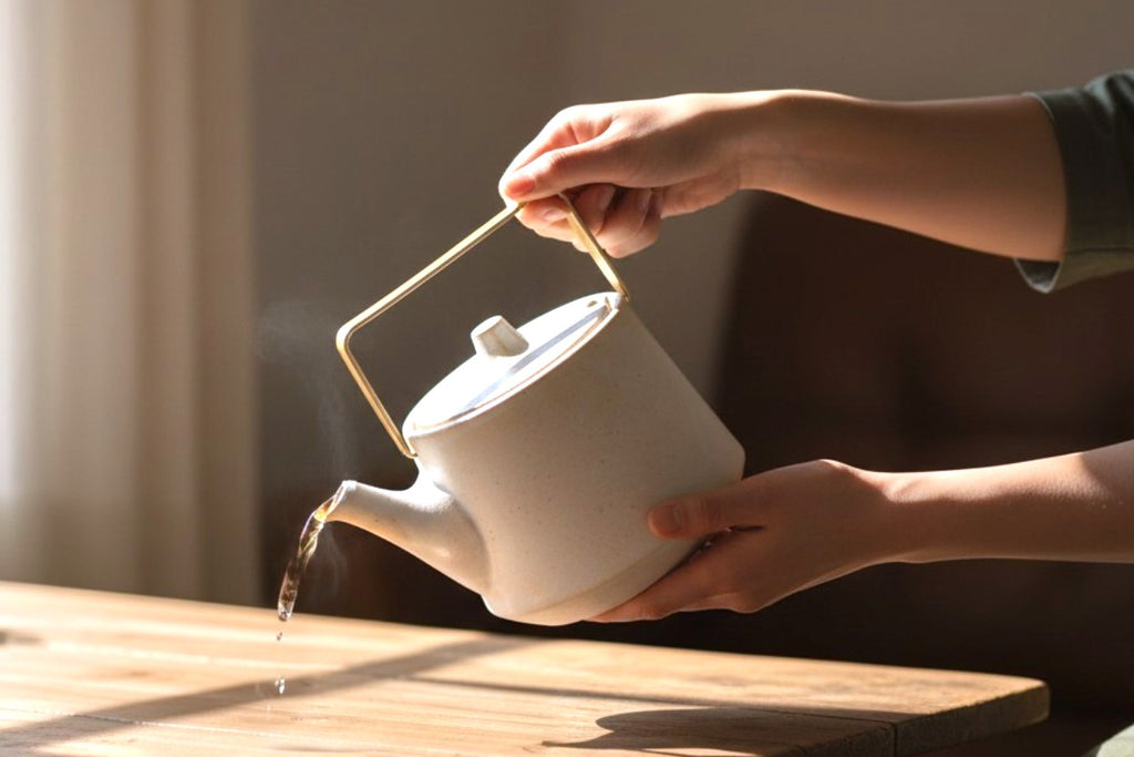 The Heritage One-of-a-Kind Mino-Yaki Teapot & Yunomi Cup Set for Liquid Meditation