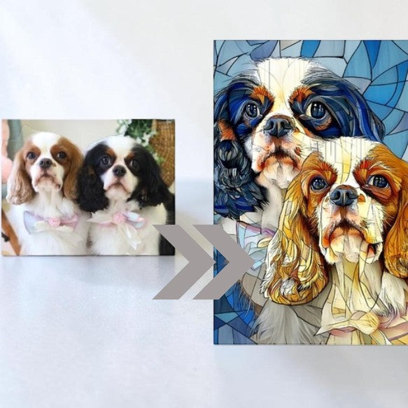 One of a Kind, Just Like Them: Bespoke Mother of Pearl Pet Portrait Tough iPhone Case