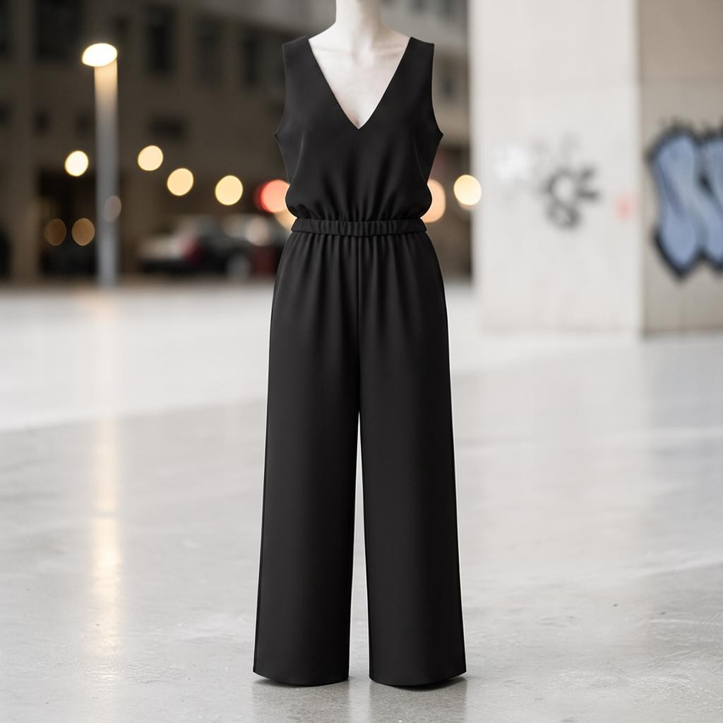 Der stressfreie All-in-One: Architektonischer Poncte Jumpsuit für die moderne Berufstätige