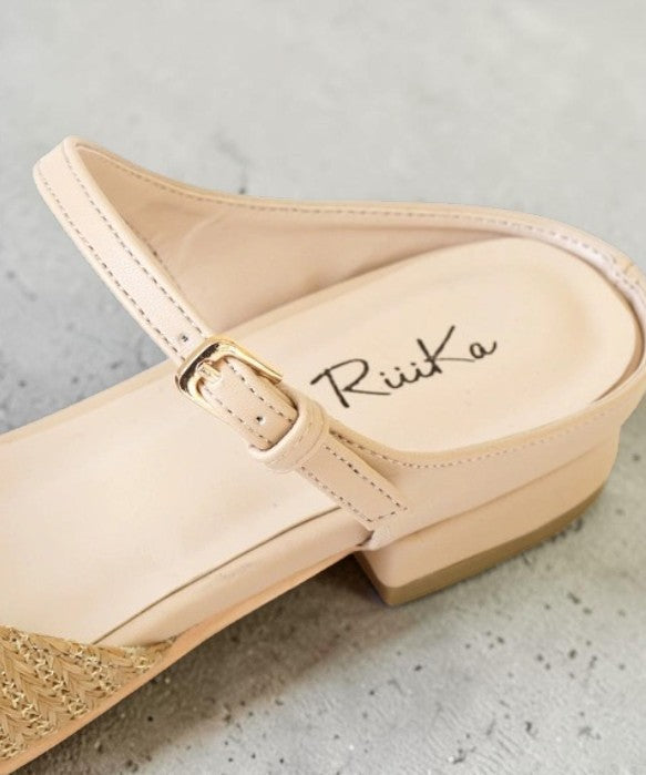 Effortless Elegance: Handcrafted Japanese Mesh Square-Toe Mule