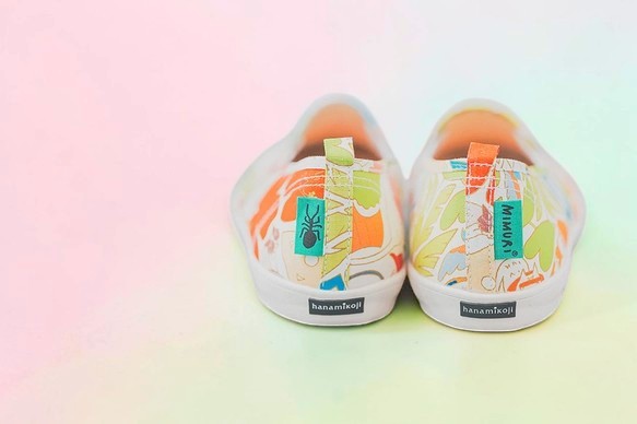 The Island Breeze Slip-On: One-of-a-Kind Textile Art Canvas Shoes