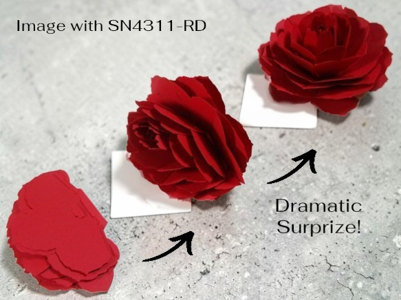The Blooming Symphony: Rose Message Card Inspired by Origami Artistry