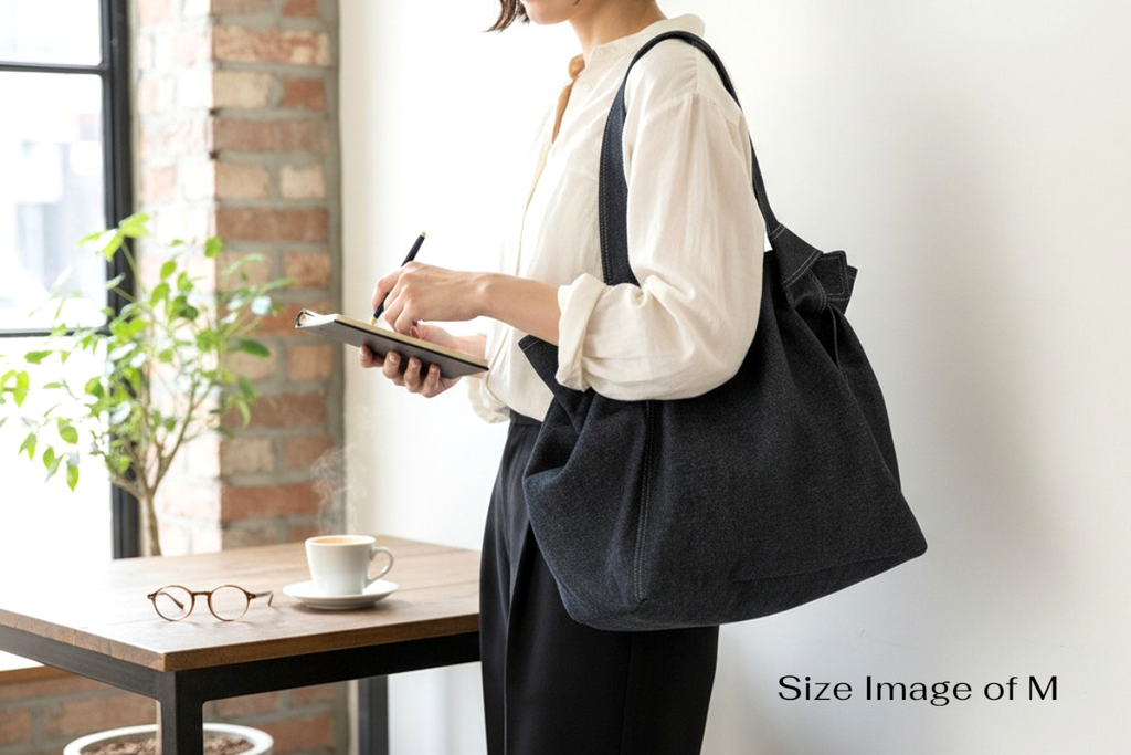 The Messenger of Serendipity: Bespoke Hand-Dyed Artisan Denim Couture Tote
