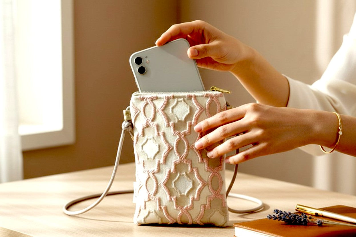 The Heritage Moroccan Tapestry Compact Double-Pocket Crossbody