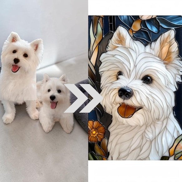 One of a Kind, Just Like Them: Bespoke Mother of Pearl Pet Portrait Tough iPhone Case