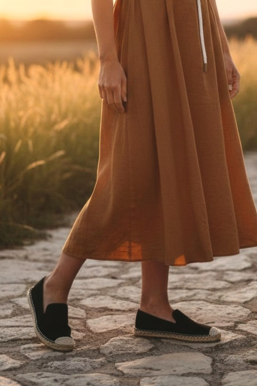 Effortless Summer Comfort:Handcrafted Breathable Jute Slip-On Beige