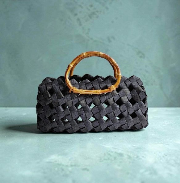 The Artisan Bamboo Basket: Hand-Woven Japanese Craft Tape Tote in Your Color